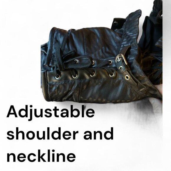 Steampunk Corset Satin Pinstripe Vest - NWT - Picture 4 of 8